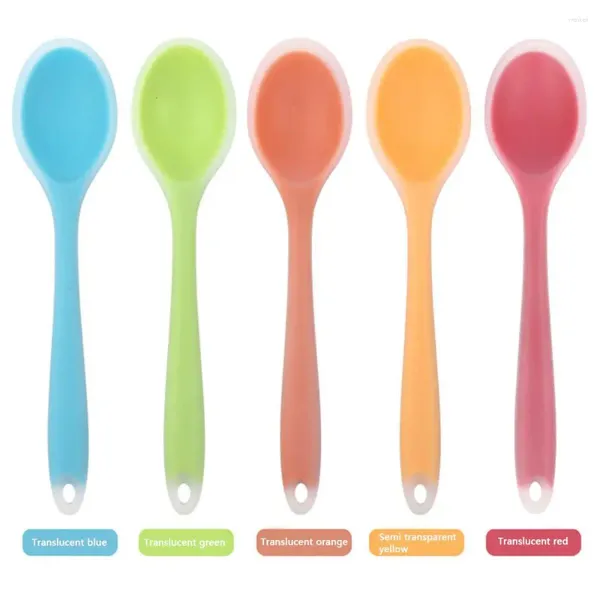 Cucchiai in silicone resistente al calore antiaderente cucchiaio di riso per zuppa di miscelazione per bambini, utensile da cucina