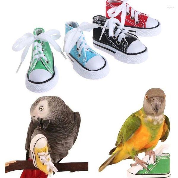 Altre forniture per uccelli Pappagalli Gioca a giocattoli Uccelli Mini scarpe di tela Decorazione per morso Gabbia sospesa Accessori artigianali divertenti Articoli per animali domestici