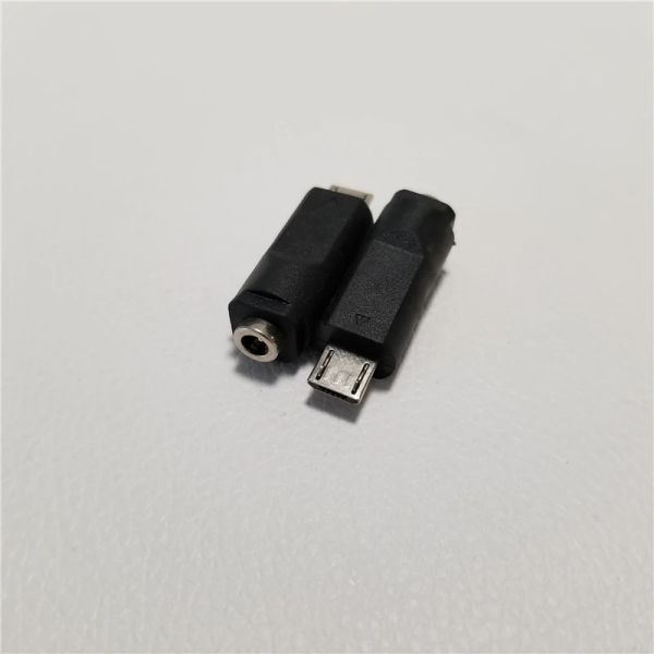 DC 3.5 1.1mm Dişi - Mikro USB 5pin Erkek Adaptör Dönüştürücü Jack Güç Fişi Konut Kablosu DIY