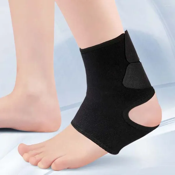 Cinta de compressão para suporte de tornozelo, cinta esportiva para cuidados com os pés, cinto de terapia preto