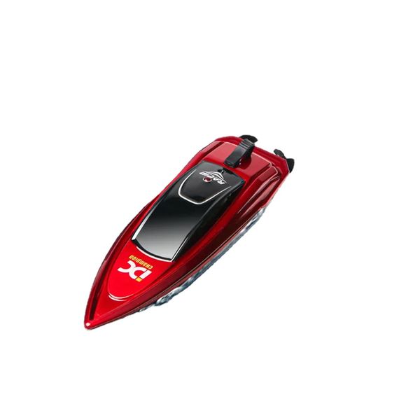 Mini barco rc com controle remoto, 5 km/h, navio de alta velocidade, luz led, barco de palma, elétrico, verão, piscina de água, brinquedos, modelos, presentes