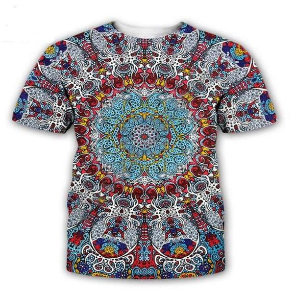 En yeni moda erkekler psychedelic yaz tarzı tees 3D baskı gündelik tişört üstleri artı boyut BB0165284J