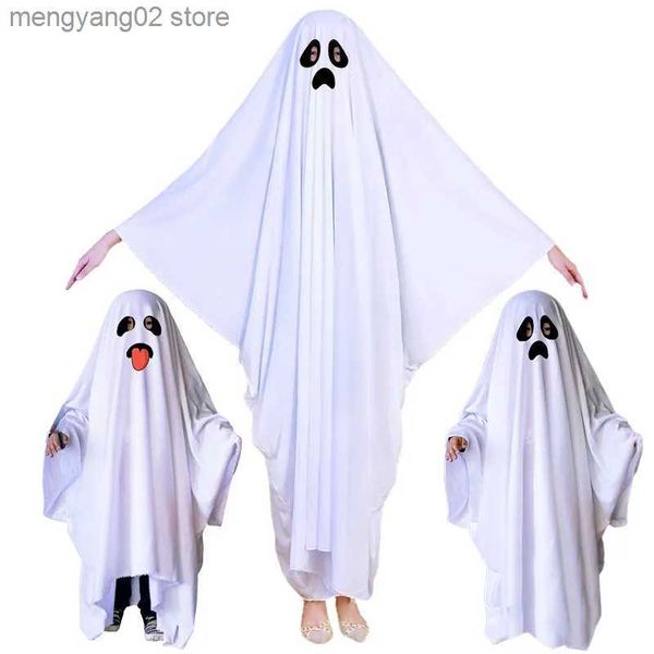 Tema Costume Halloween Fantasma Cosplay Vieni Bambini Adulto Masquerade Fantasma Mantello Vacanza Divertente Vestire Halloween Party Vestiti Regalo T231013