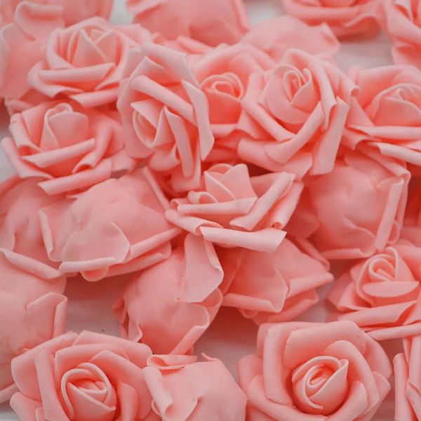 Flores secas baratas 20pcs espuma multicolor rosa flor cabeça artificial buquê de rosas artesanal casamento decoração de casa festa festiva scrapbook 231013