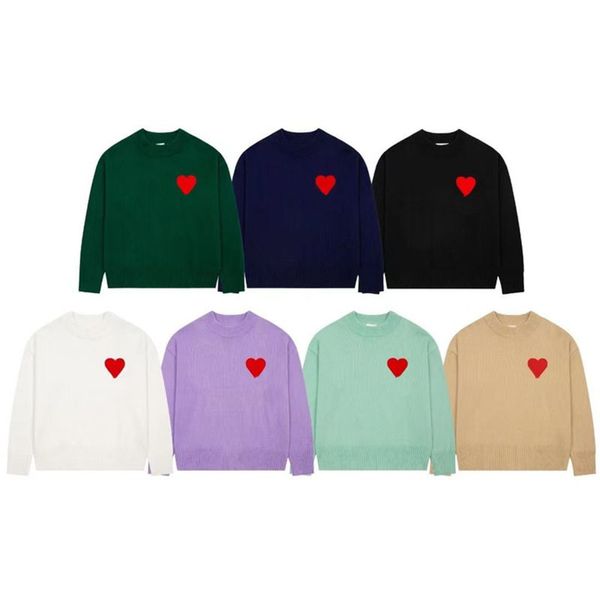 23SS Designer Sweater Örgü V Love Heart Man Kadın Çift Çift Haldigan Yuvarlak Boyun Yüksek Yaka Kadınlar Moda Uzun Kol Chd2310131-12 MEGOGH