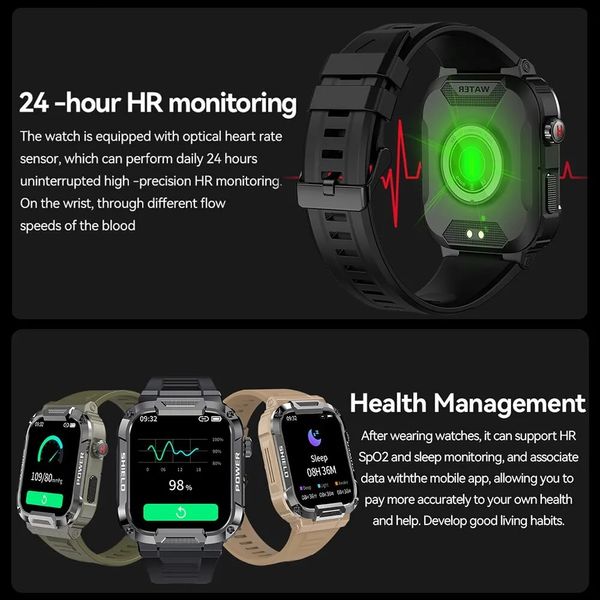 Mk66 Smart Uhr Outdoor Bluetooth Anruf Musik Spielen Herz Rate Monitor Gesundheit Sport Armband