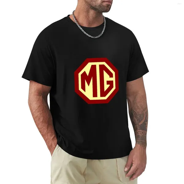 Polos masculinos clássicos carros logotipo-mg camiseta em branco camisetas fãs de esportes camisetas engraçado masculino gráfico anime