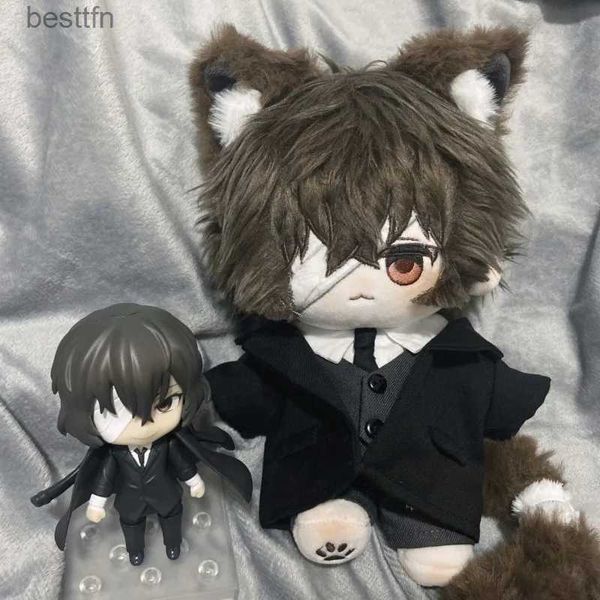 Tema traje 20cm anime bungo cães vadios cosplay dazai osa capaz mudando bonecas de pelúcia terno formal esqueleto natal giftl231013