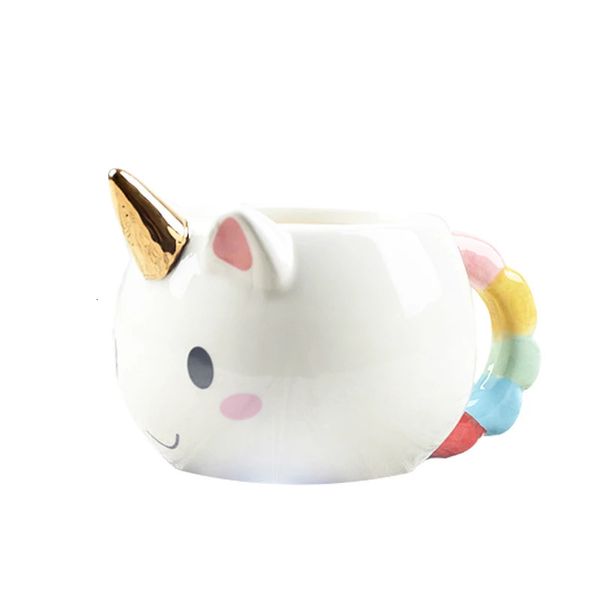 Canecas 3D Licorne Cerâmica Caneca Copo Crianças Menina Bonito Unicorner Cor 350ml Dos Desenhos Animados Unicornio Cups Teacup Drinkware Copo 231013