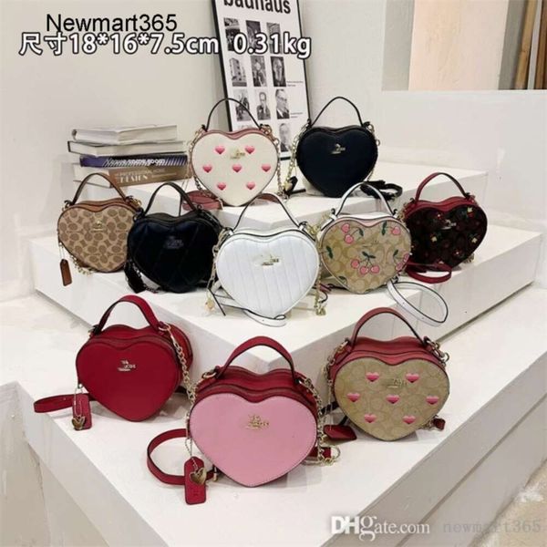 Оптовая продажа, новый старый цветок Love Box, женская сумка, дизайнерская классическая сумка с логотипом, сумка через плечо с милым сердечком в полоску, 10 цветов