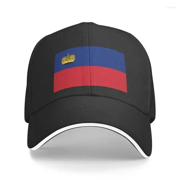 Berets, personalisierte Flagge von Liechtenstein, Baseballkappe, Sonnenschutz, für Damen und Herren, verstellbar, für den Sommer