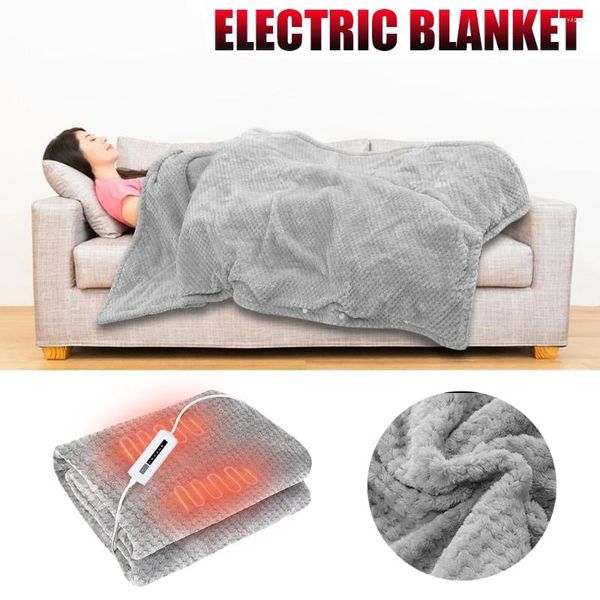 Battaniyeler Elektrikli Battaniye 6 Isı Seviyeleri Daha Kalın Isıtıcı Isıtmalı Yatak Termostat Isıtma Kış Vücut Isıtıcı