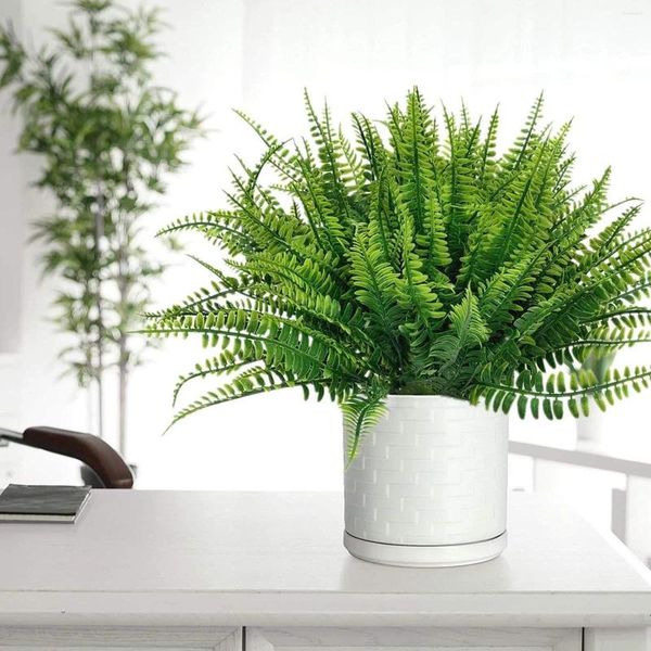 Dekoratif Çiçekler 4pc Heptakodyum Yaprak Pteridofit İç ve Açık Fern Yaz Yapay