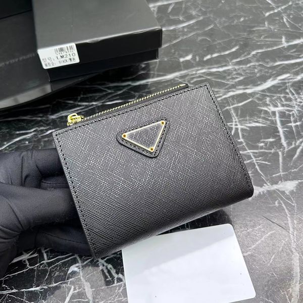 Wallet for Designer Women Purse Men Card Holder Triangle Brand Casual Fashion Wallets Coin Purses Bag Cardholder Black Pink with Box s s holder