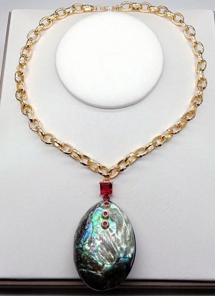 Ketten Habitoo natürliche mehrfarbige Abalone Shel 14k gefüllte Goldkette Halskette Schmuck für Frau Choker