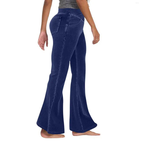 Женские брюки, женские джинсы, расклешенные женские модные повседневные сексуальные тонкие эластичные брюки-подкова, леггинсы, универсальные брюки для йоги