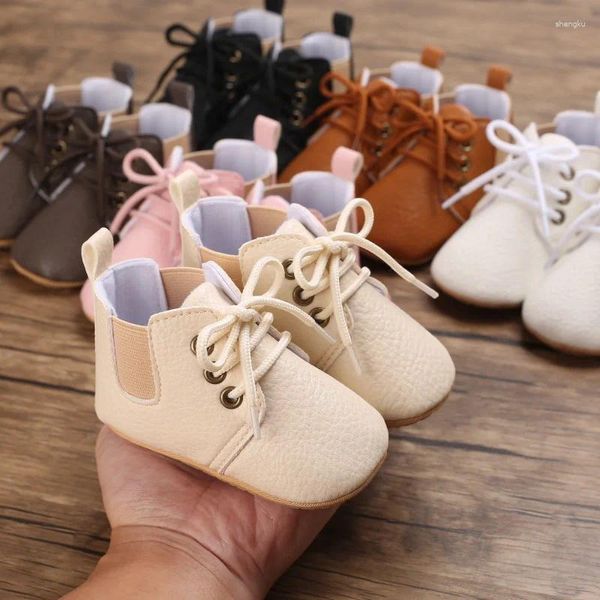 Primi camminatori Primavera e autunno Bambino con suola morbida Scarpe casual alte per bambini Primo camminatore