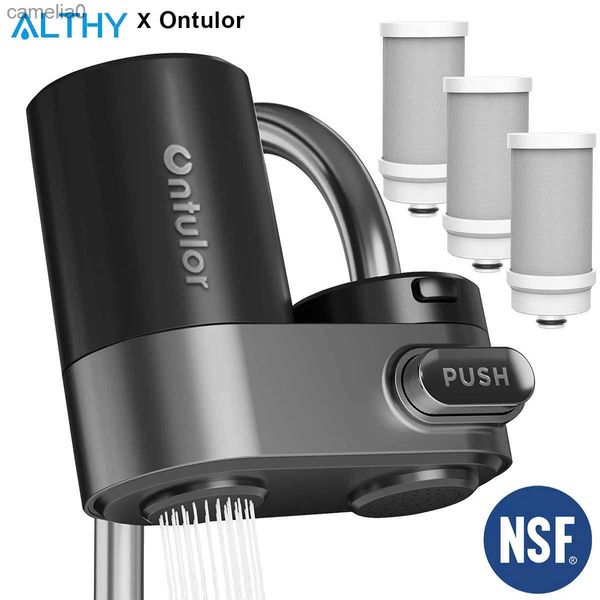 Purificadores de água Ontulor Premium Faucet Tap Mount Sistema purificador de filtro de água Certificado NSF reduz cloro de chumbo de metal pesadoBad Taste KitchenL231013