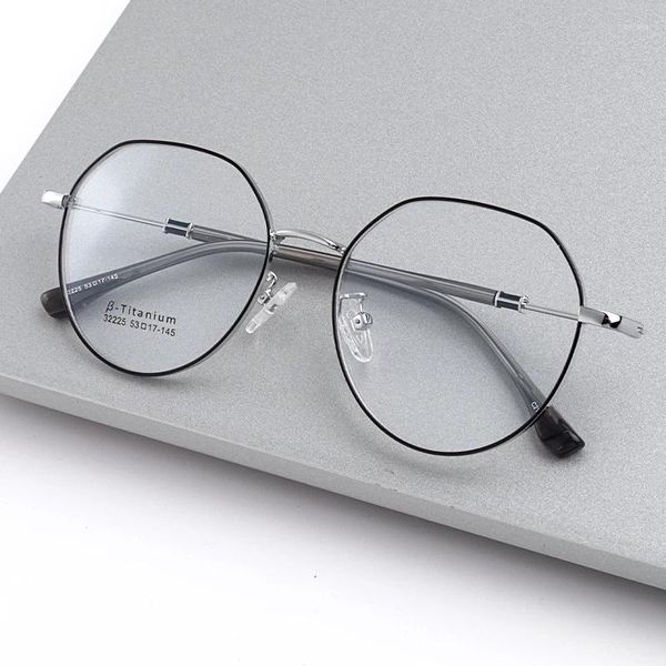 Sonnenbrillen Fabrik Direktverkauf Titan Metall Optischer Rahmen Brillen Brillen für Männer und Frauen