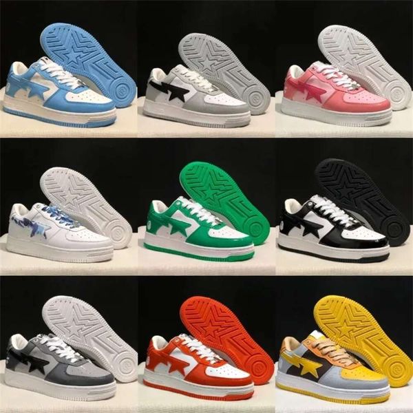 APbapesta Fashion New AP Sta Sneakers Low-Top Sneakers M1 Designer Scarpa in pelle Scarpe casual classiche Moda Ape Monkey Shape MEDICOM TOY CAMO S