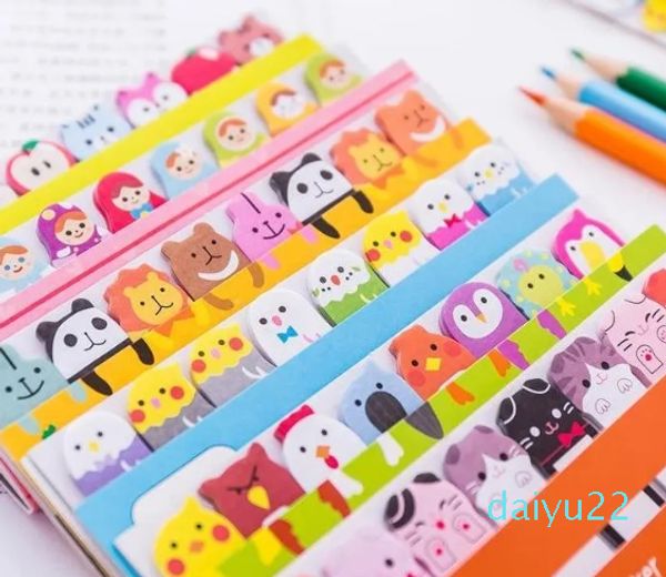 vendita all'ingrosso Kawaii Memo Pad Segnalibri Creative Cute Animal Sticky Notes Indice pubblicato Planner Cancelleria Materiale scolastico Adesivi di carta Cppxy