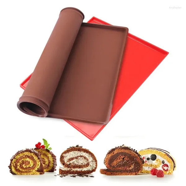 Utensili da forno Tappetino da forno in silicone Stampo per torta Tappetino multifunzione fai da te Fodera per forno antiaderente per pasticceria Supporto per rotolo svizzero