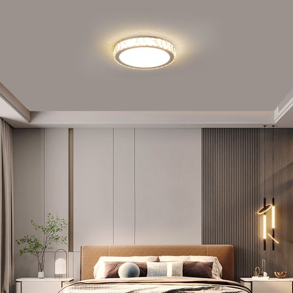 Moderna lampada da soffitto in cristallo per la casa, lampadario in cristallo incorporato