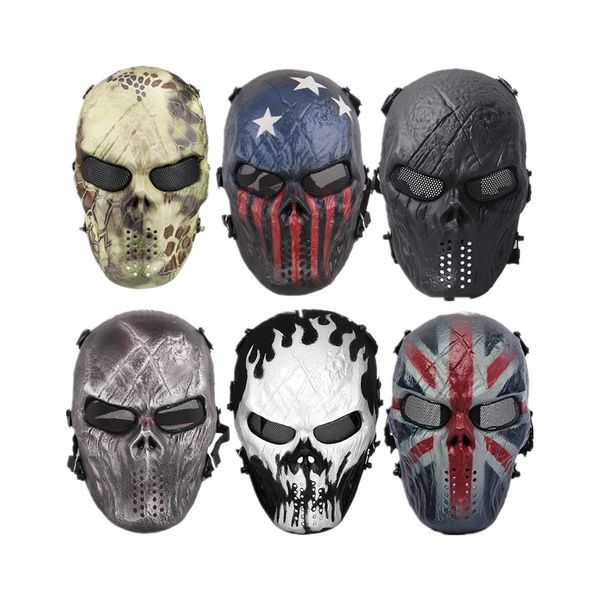 Máscaras de festa Chefe M06 Crânio Máscara Equitação Full Face Exército Combate Ao Ar Livre Equipamento CS Máscaras Táticas Decorações de Halloween Presente de Natal 231013