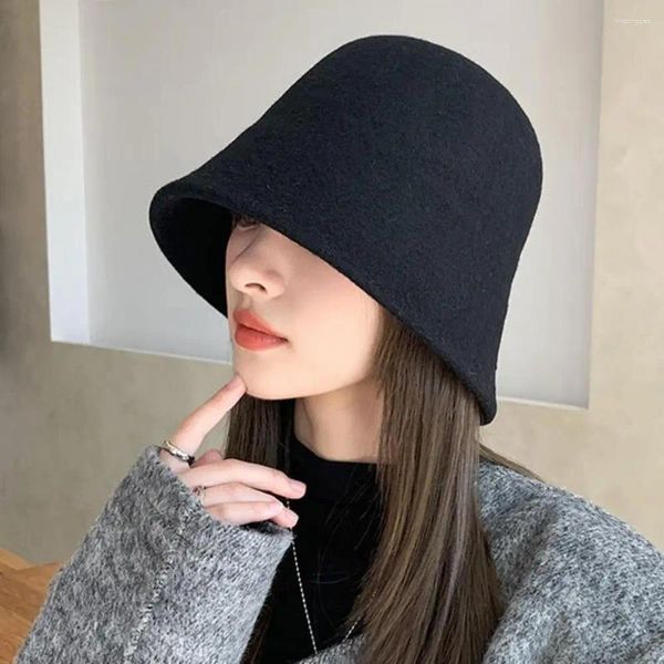 Berretti Cappello in materiale morbido Secchio invernale Copricapo da esterno antivento spesso per donna Protezione solare Resistente ai raggi UV Berretto da donna elastico