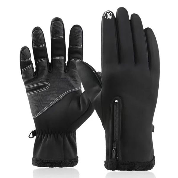 Fünf-Finger-Handschuhe, Thermo-Ski, 1 Paar, wasserdicht, Radfahren, Laufen, mit verbesserter Fingerspitzen-Touchscreen-Funktion für Männer und Frauen, 231012