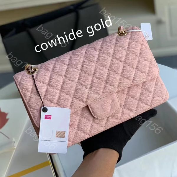 Bolsa de ombro clássica com aba CF feminina bolsa mensageiro canal de moda pele de cordeiro macia couro real bolsa cosmética bolsa crossbody bolsa de jantar com corrente de prata dourada carteira 10A