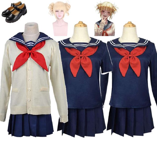 Cosplay Cross Body Himiko Toga Costume Cosplay Anime Boku No My Hero Academia Uomo adulto Donna Halloween School Sailor Uniform Suit