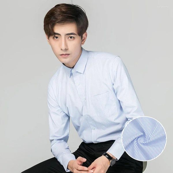 Camicie eleganti da uomo Camicia bianca a maniche lunghe di alta qualità Autunno e inverno Versione coreana Business Casual Cotone Gioventù Occupazione superiore