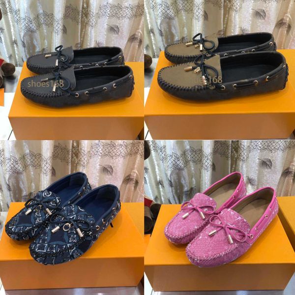 Luxusmarke Gloria flache Schuhe Freizeitschuhe weibliche Erbsenschuhe klassisches Leder lässig hochwertige lässige Bootsschuhe Mode Freizeitschuhe Loafer Größe 35-41