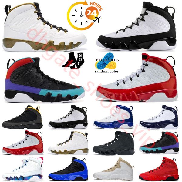 Jumpman 9 9s Basketballschuhe Herren Original Designer Light Olive Particle Grey Fire Red Space Jam Racer Blue Chile World Gym University Gold Blue Sports Sneakers 47