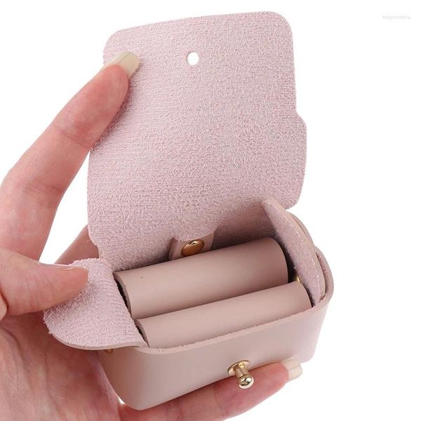 Bolsas de jóias 1 pcs anel caixa de couro saco de armazenamento de casamento de estimação moeda fone de ouvido