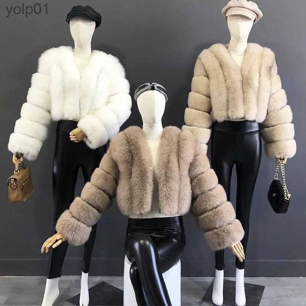 Pele feminina pele sintética 2023 novo estilo feminino casaco de pele real jaqueta de pele de raposa natural pele de raposa estilo curto roupas comprimento total manga casaco femininol231013