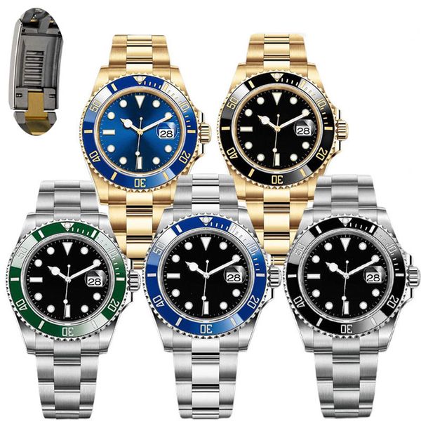 Роскошные мужские часы, дизайнерские часы, часы с регулируемой пряжкой, механические, автоматические, 40 мм, сапфир, rlx, наручные часы, нержавеющая сталь 904L, montre de luxe