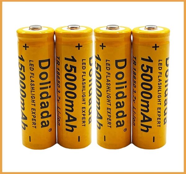 6 Stück hochwertige 15000 mAh 37 V 18650 Lithium-Ionen-Batterien, wiederaufladbarer Akku für LED-Taschenlampe, Elektronik, Orange5797274