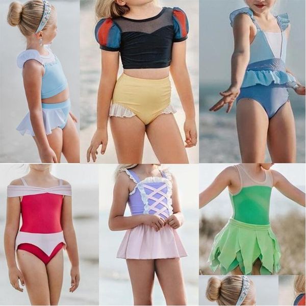 Set di abbigliamento Coordinati per la famiglia Abiti interi Bambino Neonato Neonate Anguria Costume da bagno Abiti da principessa Costumi da bagno Nuoto Bikin Dhmcj