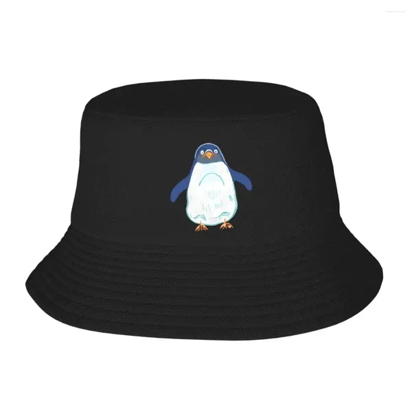 Berets pinguim pastel arte balde chapéu panamá crianças bob chapéus hip hop pescador verão praia pesca unisex bonés