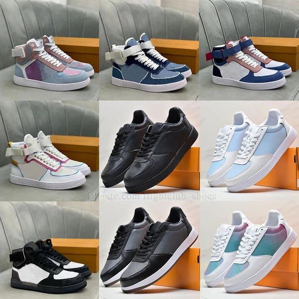 scarpe basse alte Rivoli scarpe da uomo da donna Stivali classici da ginnastica Scarpe casual da basket colorate Stivali in pelle di vitello di lusso in rilievo Runner Sport Scarpe da ginnastica all'aperto taglia 38-45