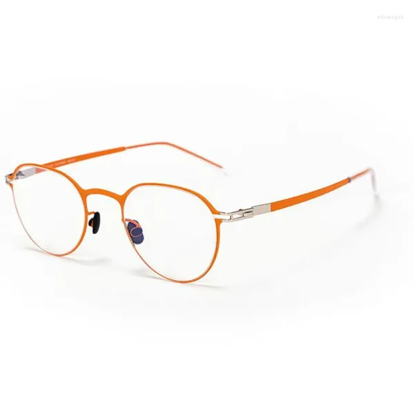Güneş Gözlüğü Çerçeveleri Almanya Marka Vidasız Gözlük Erkekler Paslanmaz Çelik Kadın Optik Çerçeve Süper Hafif İnce Bilgisayar Gözlükler Reçete