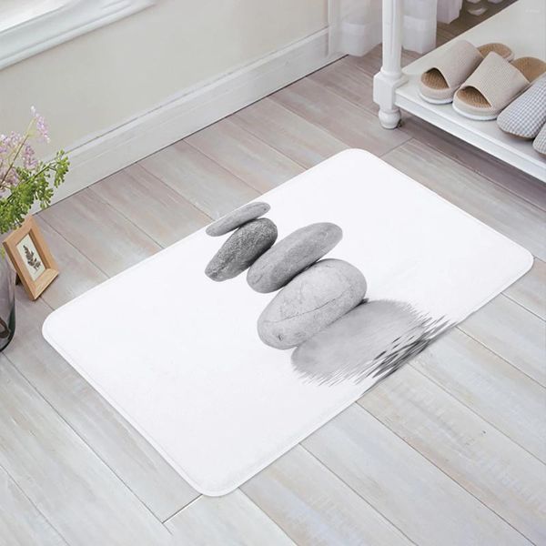 Tapetes Cobblestone Zen Cozinha Tapete Tapete Sala de estar Decoração Tapete Casa Corredor Entrada Capacho Varanda Porta Anti Slip Rug