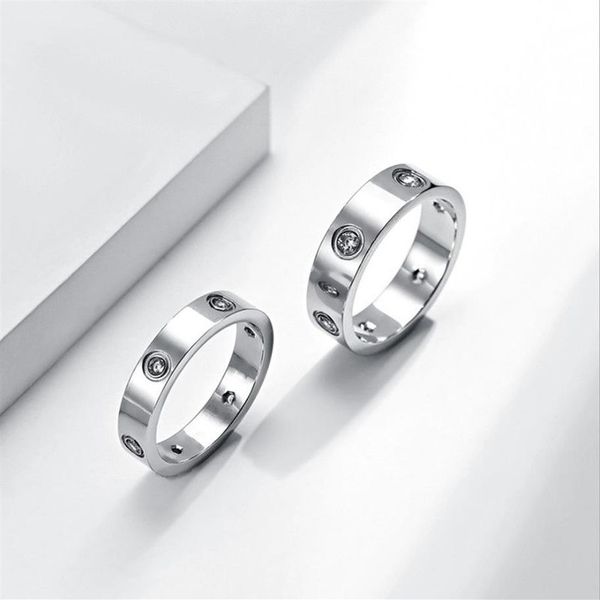 Design de anel de amor de ouro para homens ama titânio aço diamante luxo designer anéis de prata mulheres designs moda jóias mulheres 278k