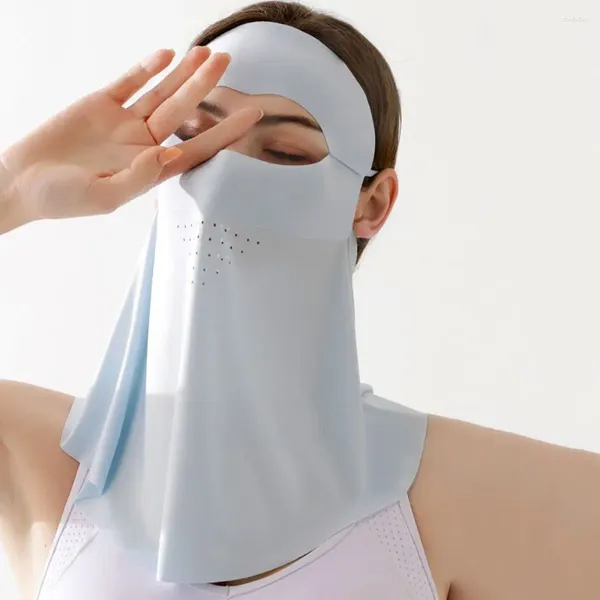 Lenços cor proteção solar pescoço ao ar livre olho feminino protetor solar máscara completa condução