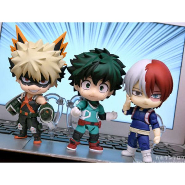 Brinquedos de dedo 10cm meu herói academia anime figura midoriya izuku bakugou katsuki todoroki shouto gsc q versão pvc figura ação brinquedos