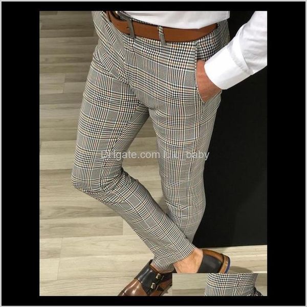 Pantaloni da uomo Abbigliamento Abbigliamento 3 modelli Pantaloni slim fit da uomo Pantaloni casual a quadri Joggers Tartan Jogging Skinny Bot Pbgzz268h