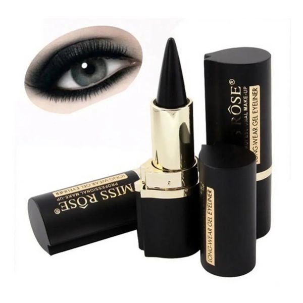 Combinação de delineador de sombra de olho Lápis de delineador preto à prova d'água Melhorando Stick Sólido Gel grosso Suave 24 horas Longa duração Smoky Liner Cosmetic Beaut 231013