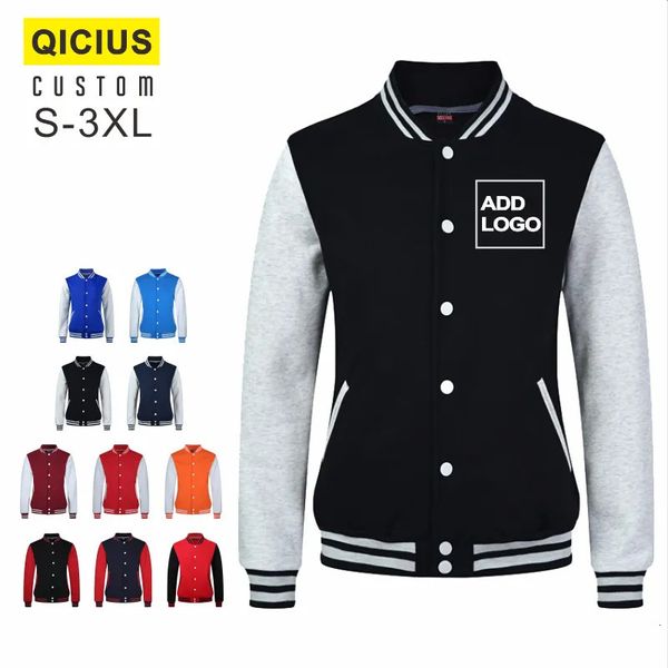 Jaquetas masculinas Jaqueta uniforme de beisebol masculina personalizada impressa jaqueta bordada carta roupas de rua campus grupo classe uniforme jaquetas 231013